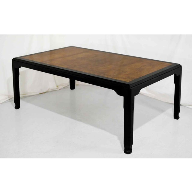 Mid-Century Modern Chin Hua Burlwood & Black Dining Table by Ray Sobota for Century Furniture 98" For Sale - Image 9 of 9