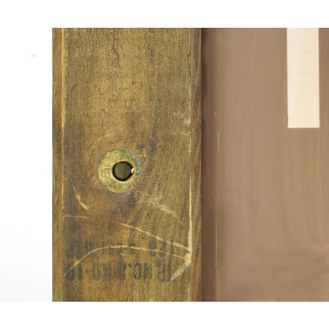 Late 20th Century Reclaimed Wood 14 Storeroom Canteen Outdoor Sign For Sale - Image 6 of 7