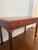 English Vintage Regency-Style Figured Yew & Tooled Leather Writing Desk For Sale - Image 3 of 10