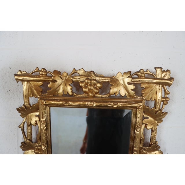 Gilded Leaf Beveled Mirror For Sale In Philadelphia - Image 6 of 6