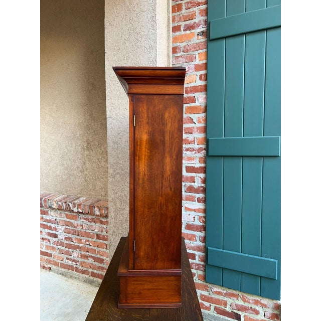 Antique English Glass Display Cabinet Bookcase Mahogany Table Vitrine Edwardian For Sale - Image 11 of 18
