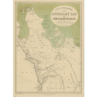 Antique Map of the Region Near the Gulf of Zula, 1870 For Sale