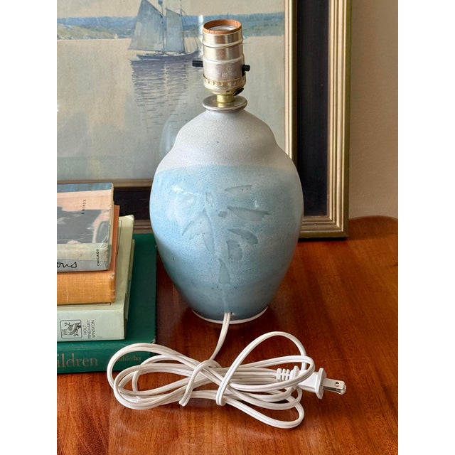 1980s Nancy Bishop Studio Pottery Lamp For Sale - Image 4 of 7