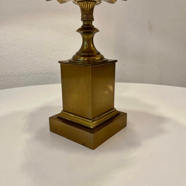 Pine Cone Table Lamp in Brass and Gilt Bronze from Maison Charles, Paris, 1970s For Sale - Image 11 of 14