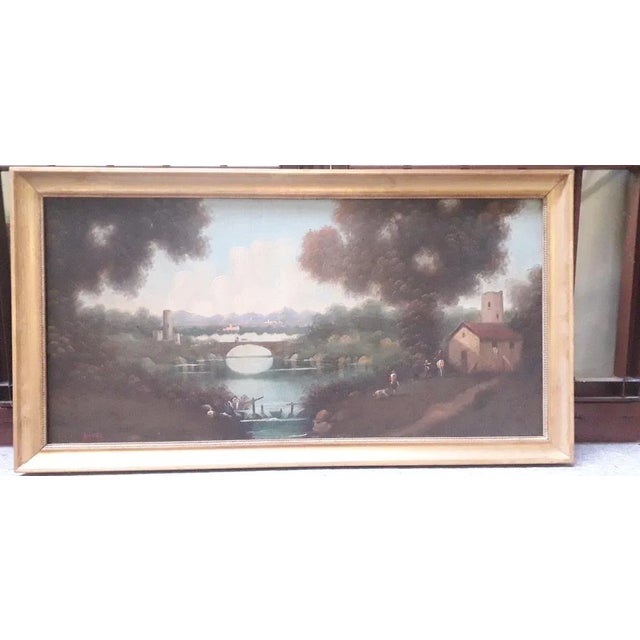 Blue Landscape, 1890s, Oil on Canvas, Framed For Sale - Image 8 of 10