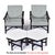 1950s Pair of Ficks Reed Dark Rattan and White Hexagon Side Tables 1950s For Sale - Image 5 of 12