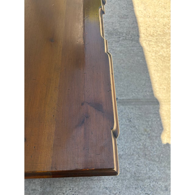 Wood Vintage Spanish Revival Bachelor Chest | Chest of Drawers | Burl Wood Style Dresser For Sale - Image 7 of 12