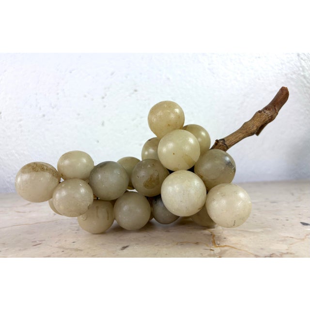 Alabaster Mid-Century Vintage Hand Carved Alabaster Grape Cluster For Sale - Image 8 of 8