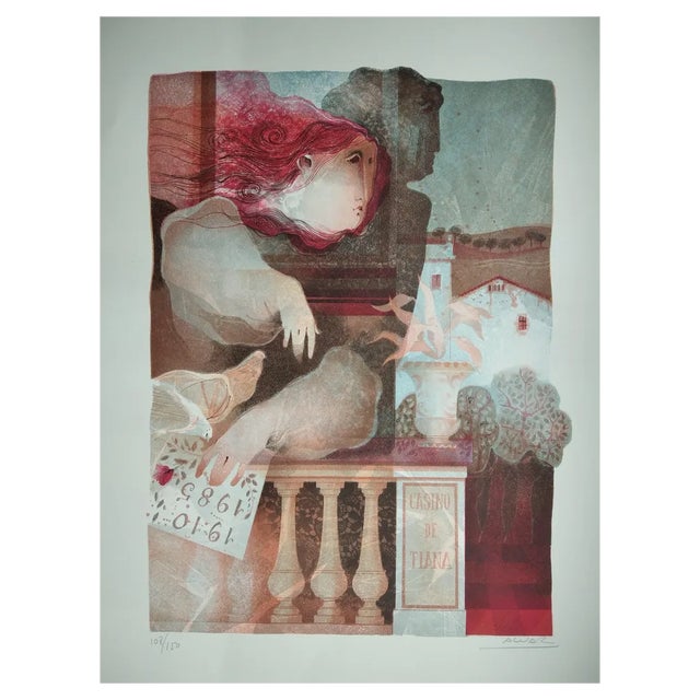 Álvar Suñol Muñoz-Ramos, Amistat en els jardins del casino, 1985, Lithograph For Sale