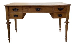 Desk in Light Walnut with Pine Top, 1900s