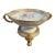 Antique Nippon Hand Painted Porcelain Compote Roses Landscape Gilt Footed Stand For Sale