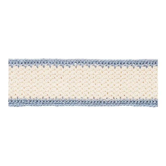 Sample - Schumacher Sylvia Crochet Tape in Cornflower For Sale