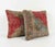 Mid-Century Modern Bohemian Turkish Rug Pillow Cover 19'' X 19'' - Set of Two For Sale - Image 3 of 4