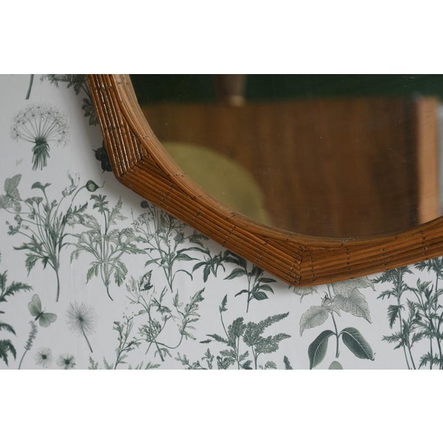 2020s Octagonal Shaped Mirror in Pencil Reed For Sale - Image 5 of 6