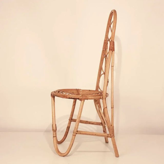 Spanish Rattan Chair, 1960s For Sale - Image 8 of 9