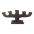 Vintage Carved Wood Candelabra Handmade Wooden Candle Holder Scandinavian Folk Art For Sale