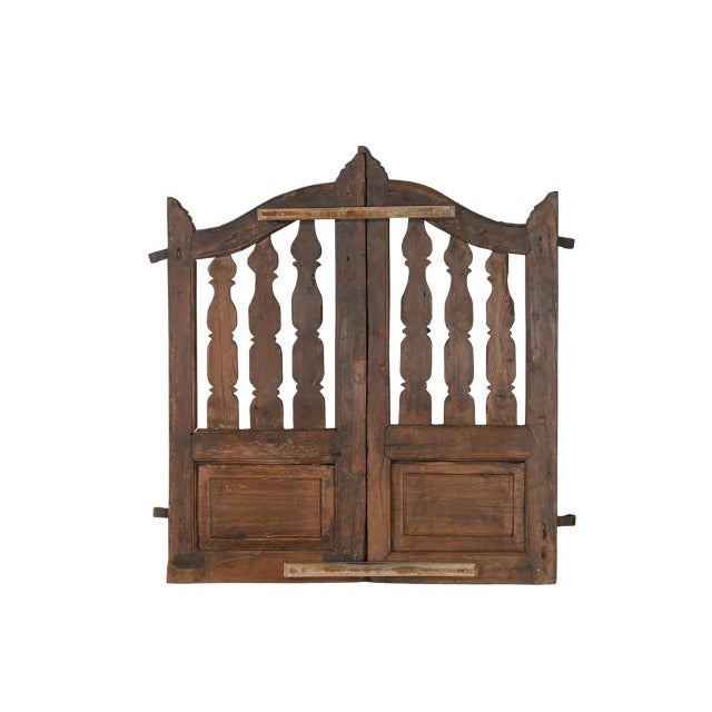 Add rustic charm to your home or garden with this Vintage Indian Teakwood Garden Gate, traditionally referred to as a "Dog...