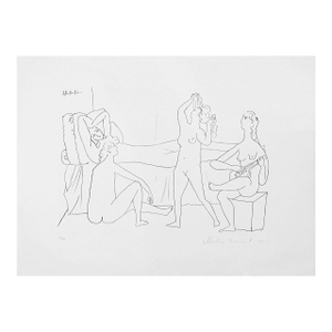 "Quatre Nus Au Harem" 1980s Pablo Picasso Estate Lithograph