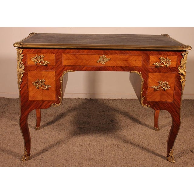 Small Louis XV Style Double-Sided Writing Table in Rosewood, 19th Century For Sale - Image 15 of 18