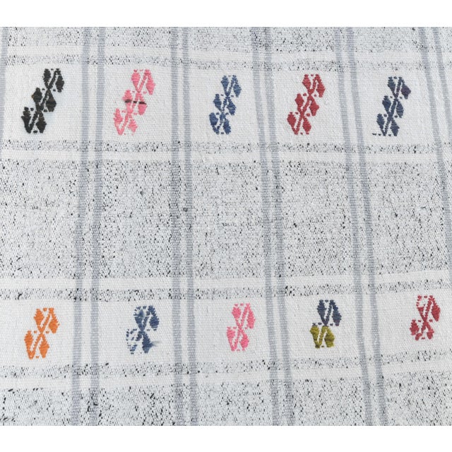 1970s Turkish Handmade Wool Kilim Rug For Sale - Image 5 of 8