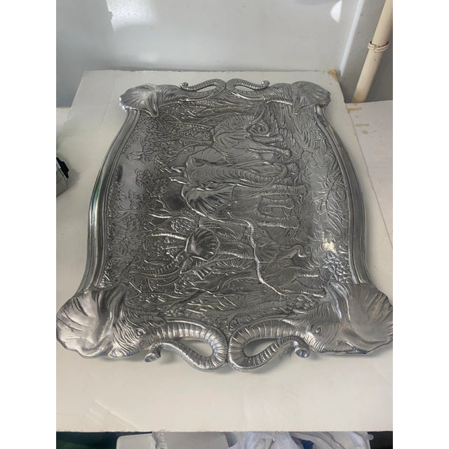 1980s Large Elephant Tray by Arthur Court For Sale - Image 10 of 11