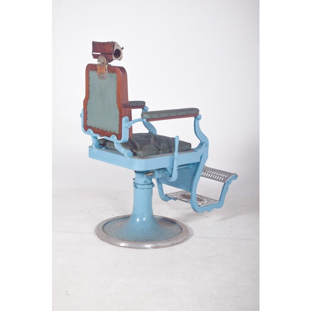 Metal Mid-Century Portuguese Barber Chair, 1950s For Sale - Image 7 of 15