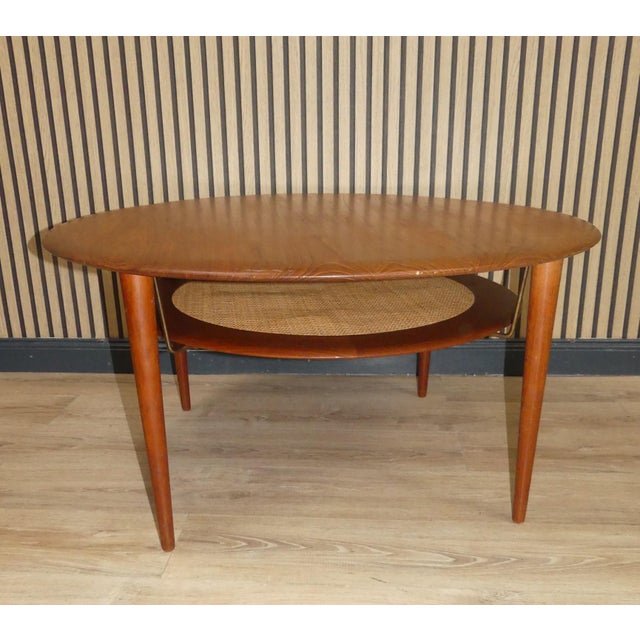 Model 515 Minerva Round Coffee Table in Teak by Peter Hvidt & Orla Mølgaard-Nielsen for France & Son, 1960s For Sale - Image 12 of 12