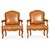 French Pair of French Louis XV Carved Fauteuils Arm Chairs by Louis Cresson Ca. 1750 For Sale - Image 3 of 18
