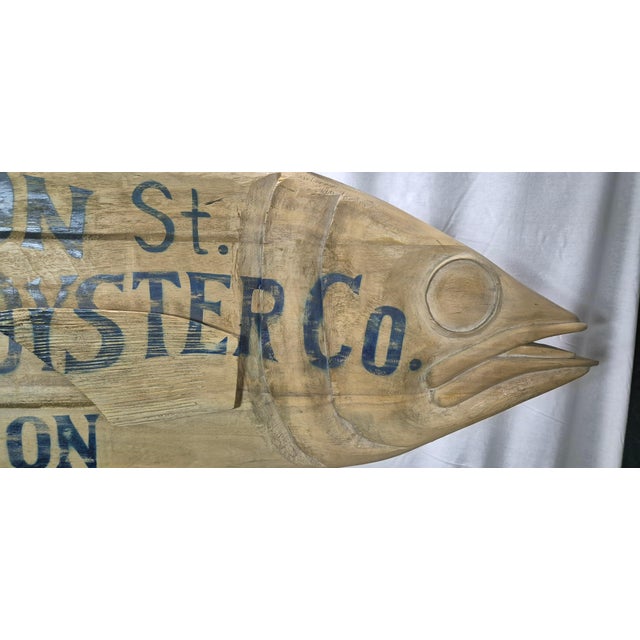 Brown Carved Tuna Fish Trade Sign For Sale - Image 8 of 12