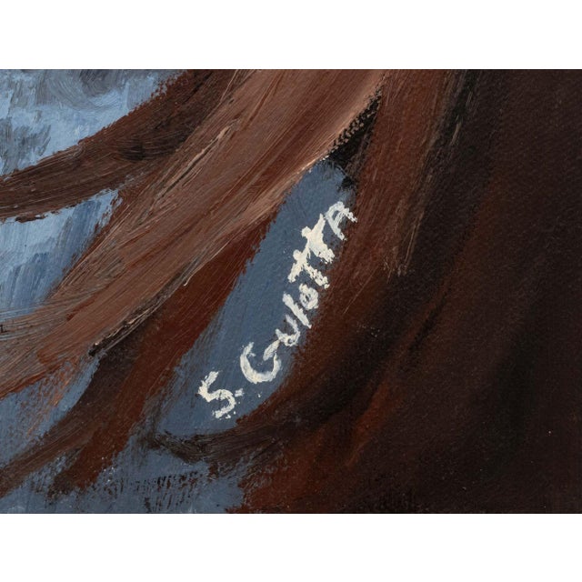 Signed Child Holding Hands Oil, 20th Century For Sale In New York - Image 6 of 6