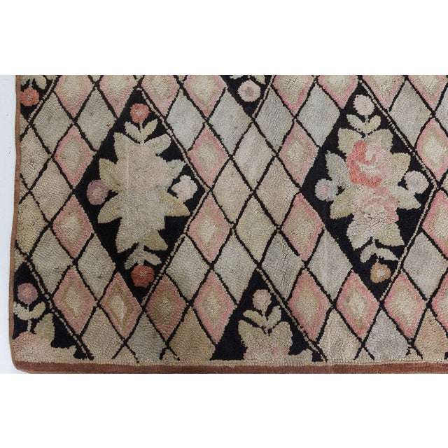 Doris Leslie Blau Vintage Botanic Hooked Rug For Sale - Image 4 of 7