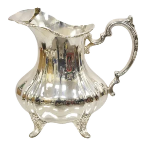 Mid 20th Century Lancaster Rose by Poole 401a Epca Silver Plated Water Pitcher
