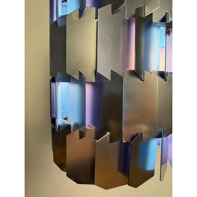 Blue Vintage Facet Pop Lamp by Louis Weisdorf for Lyfa, 1970s For Sale - Image 8 of 11
