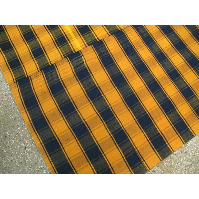 Galerie Shabab Collection Plaid Mid-20th Century Handmade Turkish Flat-Weave Kilim Room Size Accent Rug For Sale - Image 9 of 10