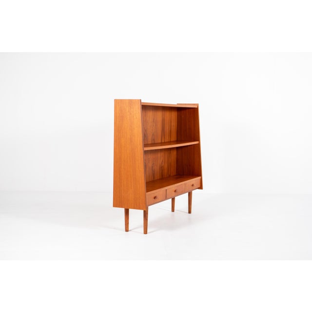 Mid-Century Modern Vintage Scandinavian Teak Bookcase with Drawers, 1960s For Sale - Image 3 of 12