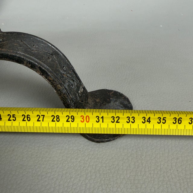 Black Vintage Wrought Iron Fireplace Set Floor Lamp with Tools, 1940s For Sale - Image 8 of 10