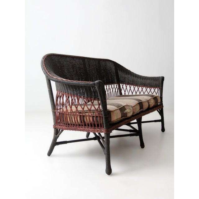 Early 20th Century American Wicker Sofa and Chair Set For Sale - Image 6 of 18