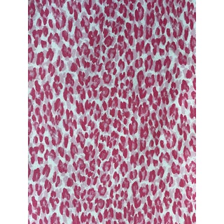 Pink White Leopard Print Upholstery - "l.h. Wild Thing" Lauren Hancock for Waverly- 3.75 Yards For Sale