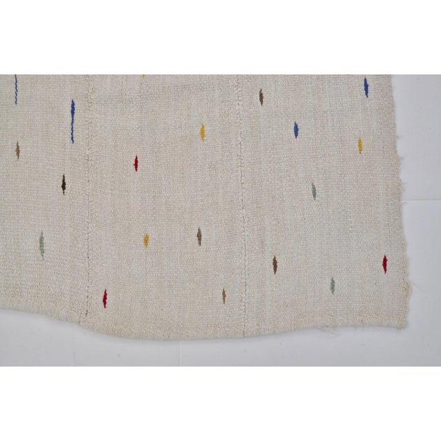 1960s Minimalist Designer Turkish Hemp Kilim Rug For Sale - Image 9 of 11