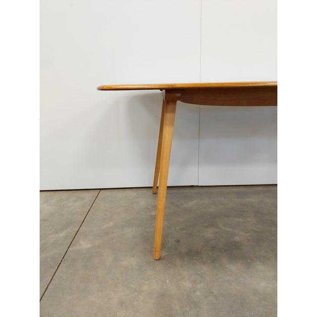 Wood Vintage Ercol Mid Century Modern Plank Dining Table For Sale - Image 7 of 9