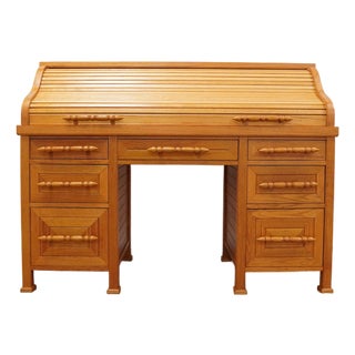 Vintage Oak Rolltop Desk For Sale