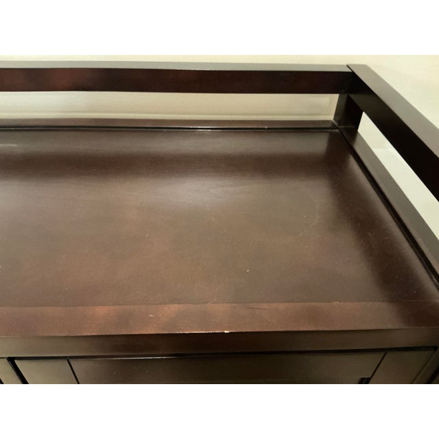 Levin Furniture Transitional Espresso Wood Wine Buffet & Bar Cabinet For Sale - Image 10 of 17