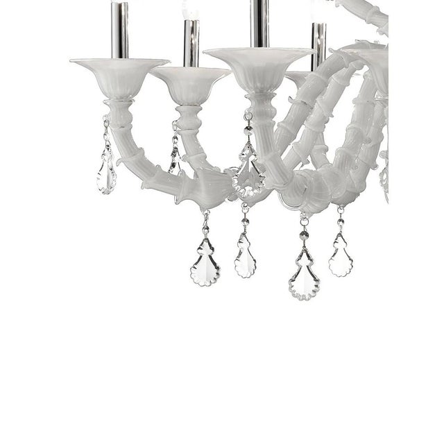 Chandelier with Curled Murano Glass Details by Simoeng For Sale - Image 4 of 8