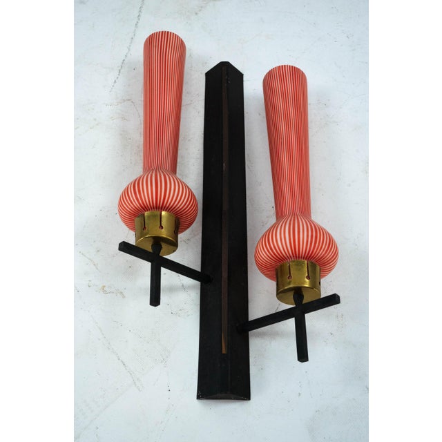 Mid-Century Italian Large Wall Sconce in the style of Stilnovo, 1950s For Sale - Image 11 of 11