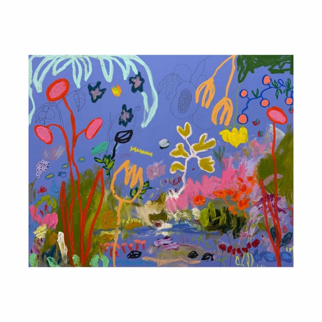 24 x 30 inches - mixed media on canvas Acrylic, oil, oil pastel, graphite, and marker on canvas Signed on the front...