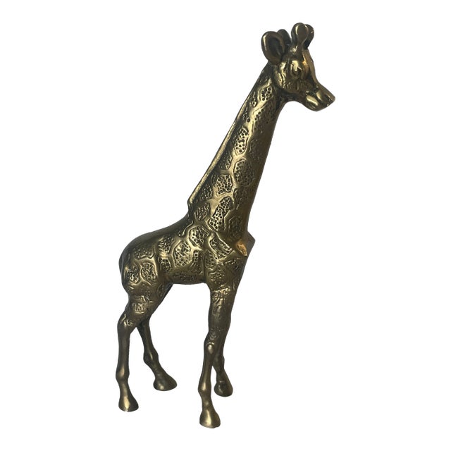 Vintage Brass Giraffe, 11” For Sale