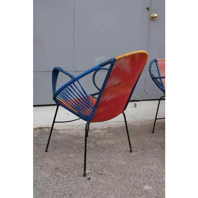 Black Italian Garden Set in Metal and Plastic, 1950s, Set of 3 For Sale - Image 8 of 14