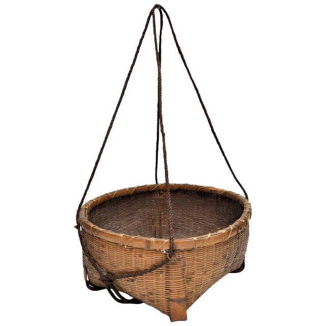 20th Century Japanese Fishing Basket For Sale
