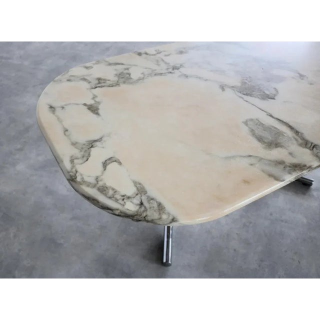 Mid-Century Modern Vintage Coffee Table in Marble, Sweden, 1970s For Sale - Image 3 of 8