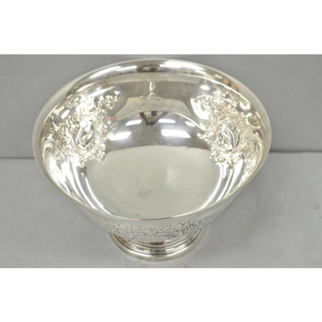Vintage Leonard Victorian Silver Plated Punch Bowl Champagne Chiller Ice Bucket For Sale In Philadelphia - Image 6 of 12